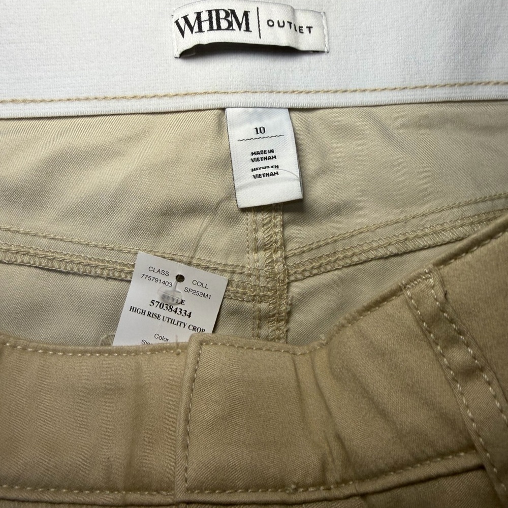 NWT White House Black Market High Rise Utility Crop Pants Size 10. - Picture 5 of 7